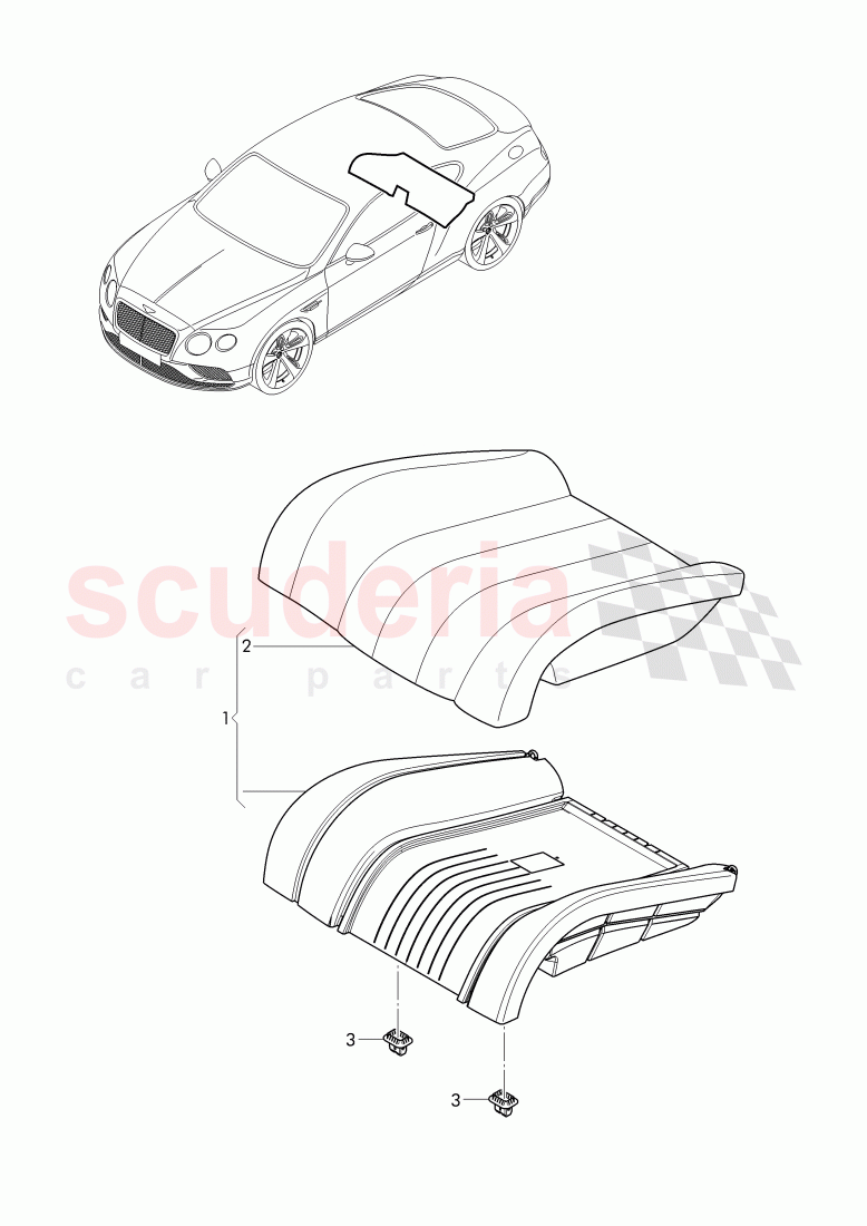 rear seat, cushion (leather) of Bentley Bentley Continental Supersports (2017+)