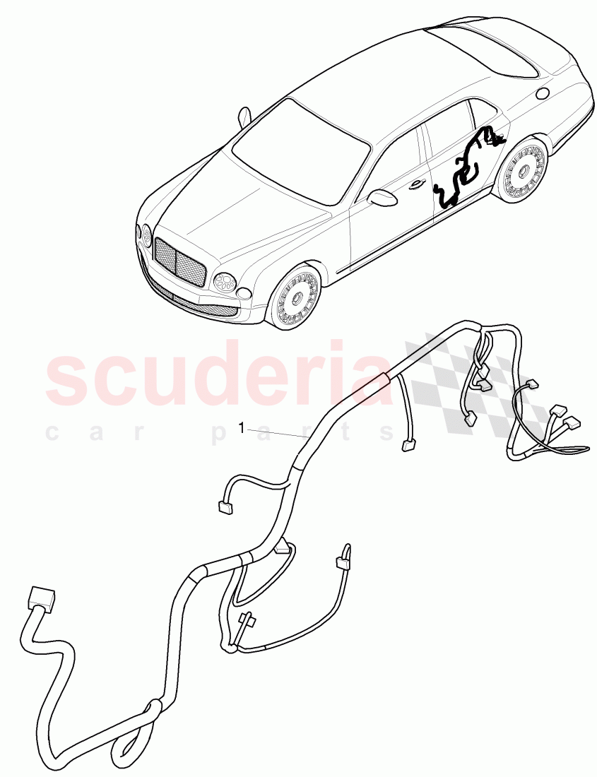 harness for door, D - MJ 2017>> of Bentley Bentley Mulsanne (2010+)