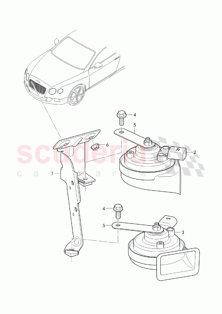 high volume horn of Bentley Bentley Continental Supersports (2017+)