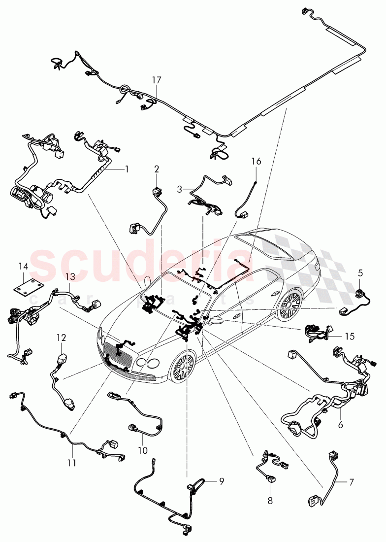 Additional Wiring Harnesses of Bentley Bentley Continental Flying Spur (2013+)