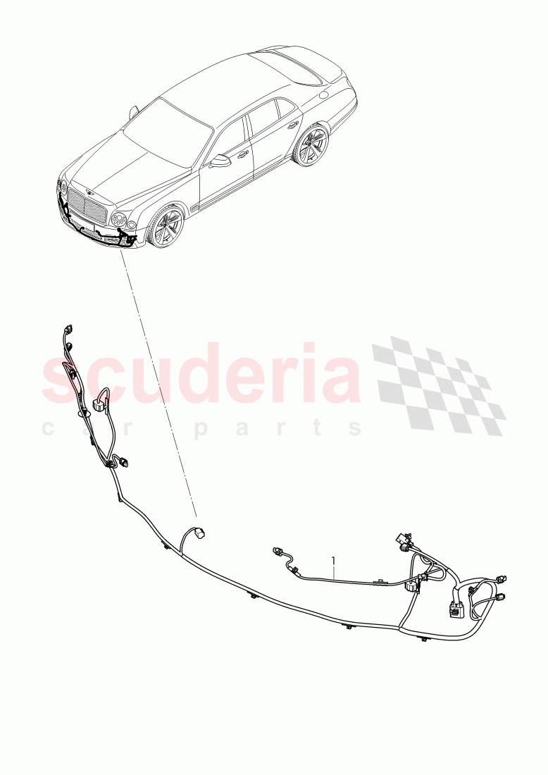 harness for bumper, D - MJ 2017>> of Bentley Bentley Mulsanne (2010+)