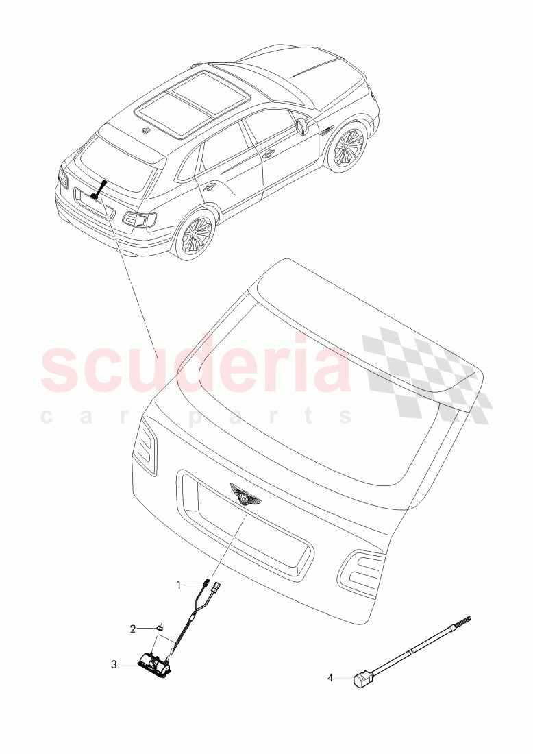 rear view camera of Bentley Bentley Bentayga (2015+)