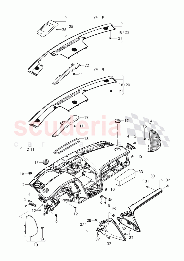 cover and trim, for dashboard of Bentley Bentley Bentayga (2015+)