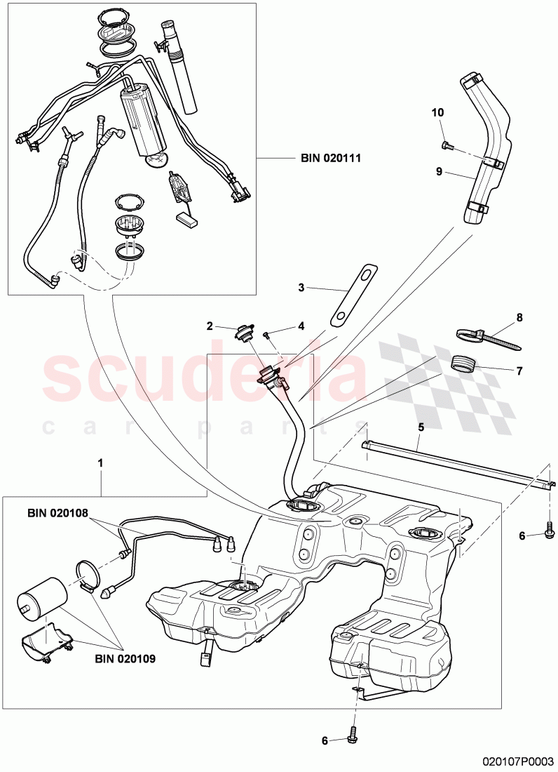 fuel tank with pump fuel gauge, and connecting parts, D - MJ 2011>> - MJ 2011 of Bentley Bentley Continental Flying Spur (2006-2012)