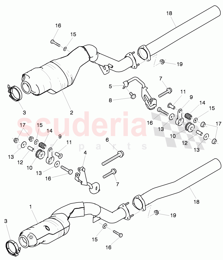 exhaust pipe with catalyst, exhaust pipe of Bentley Bentley Mulsanne (2010+)