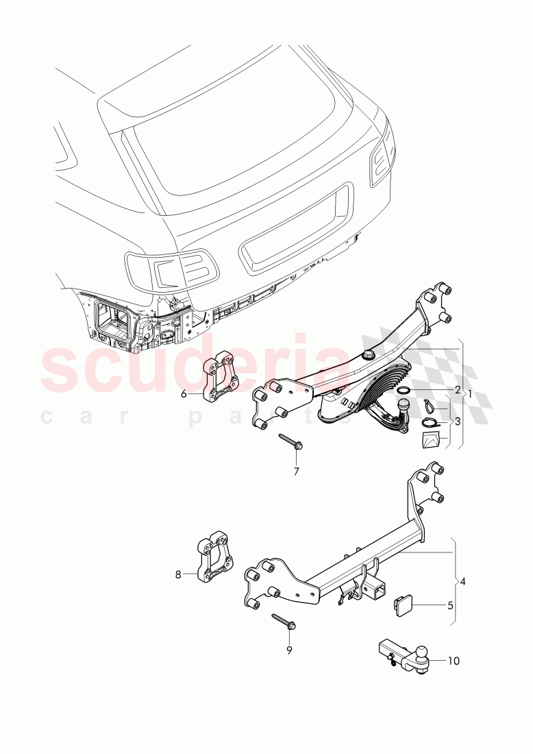 Tow hitch of Bentley Bentley Bentayga (2015+)