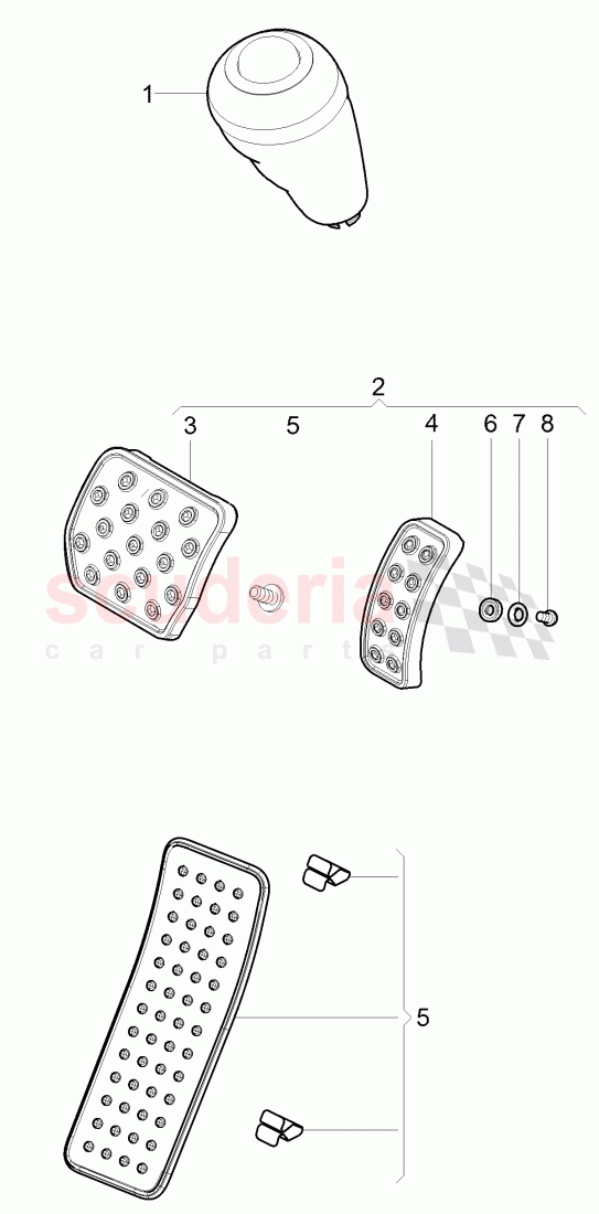 Original Accessories, gearshift knob, Pedals of Bentley Bentley Continental GTC (2011+)