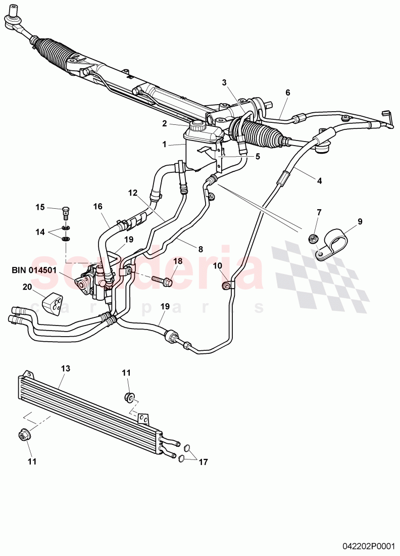 power steering, F 3W-4-020 001>> 3W-7-051 362 of Bentley Bentley Continental GT (2003-2010)