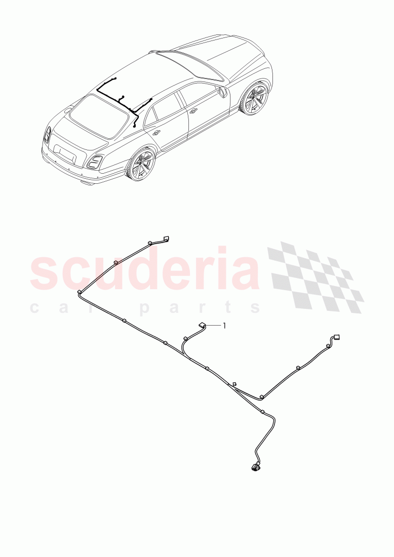 WIRING HARNESS FOR ROOF lamps, D - MJ 2017>> of Bentley Bentley Mulsanne (2010+)