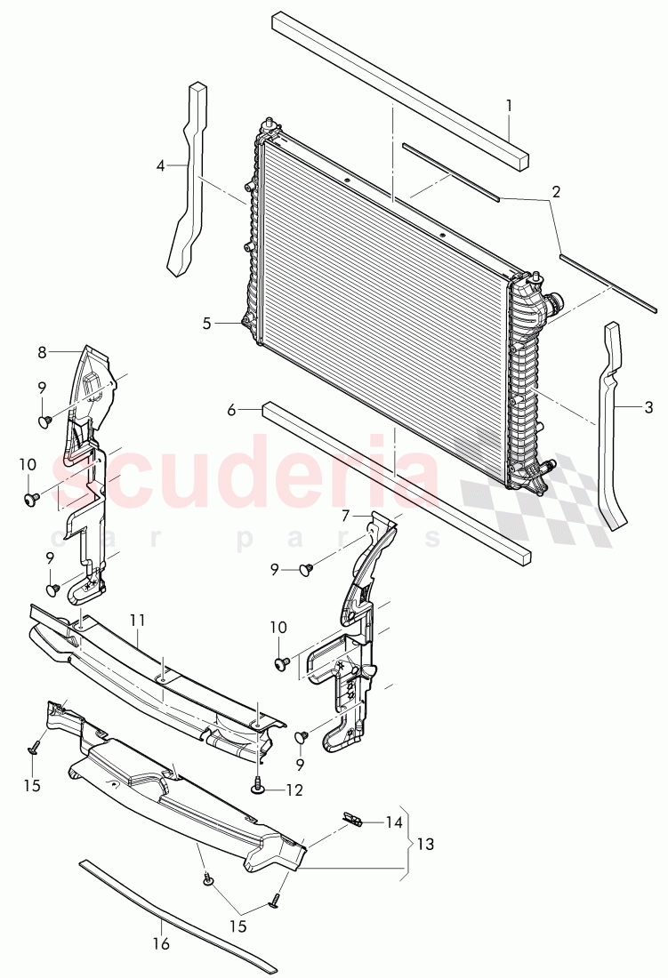 air duct, Coolant radiator of Bentley Bentley Continental Flying Spur (2013+)