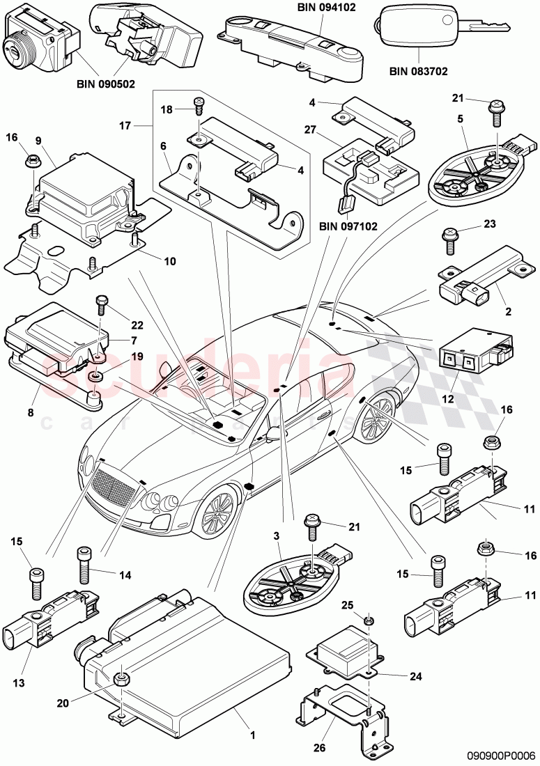 Control systems for comfort, systems and safety, D >> - MJ 2012 of Bentley Bentley Continental Supersports (2009-2011)