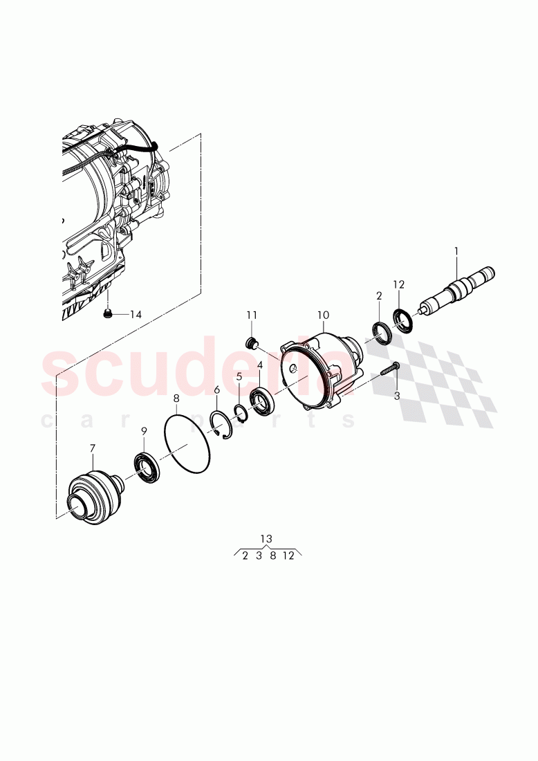 central differential, self-, locking, for 8-speed automatic gearbox of Bentley Bentley Bentayga (2015+)