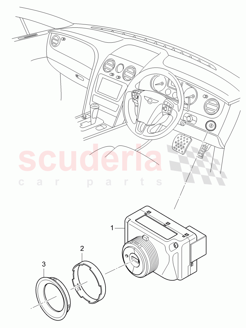 ignition starter switch of Bentley Bentley Continental Flying Spur (2013+)