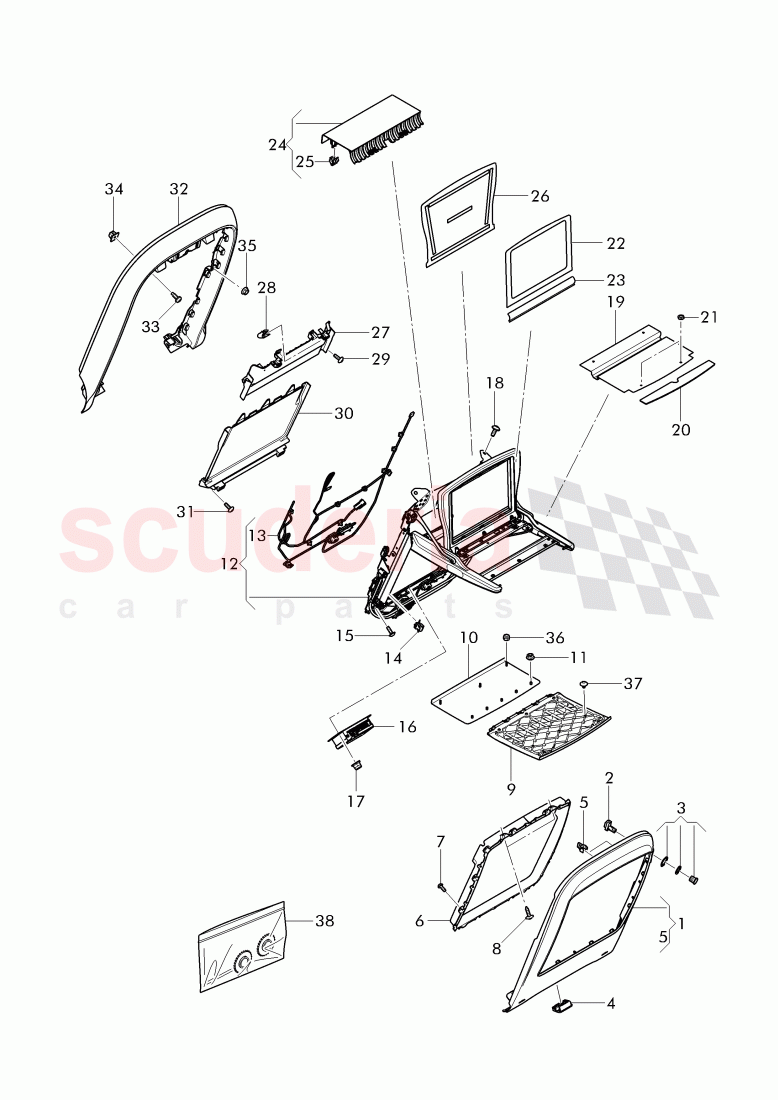 Folding table for iPad Air, D - MJ 2017>> of Bentley Bentley Mulsanne (2010+)