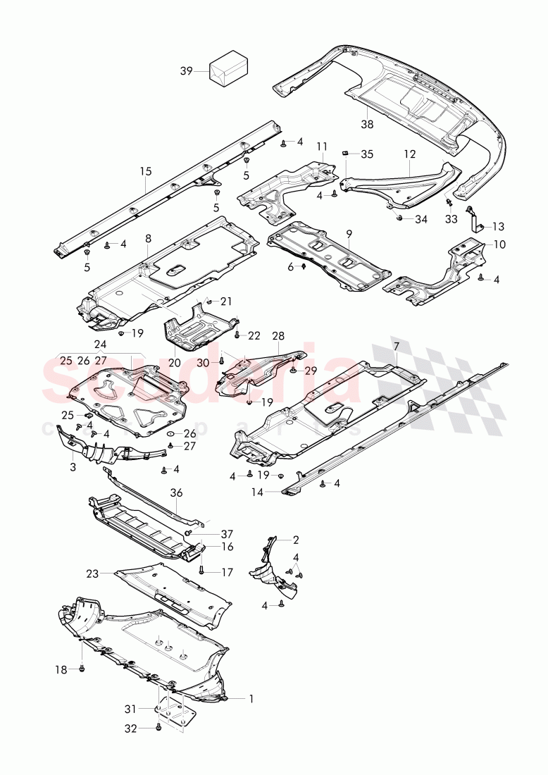 underbody lining of Bentley Bentley Bentayga (2015+)