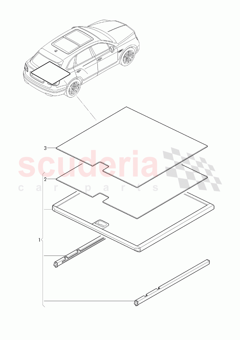 Original Accessories, For luggage compartment of Bentley Bentley Bentayga (2015+)