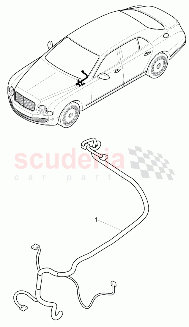 electric cable, glove box of Bentley Bentley Mulsanne (2010+)