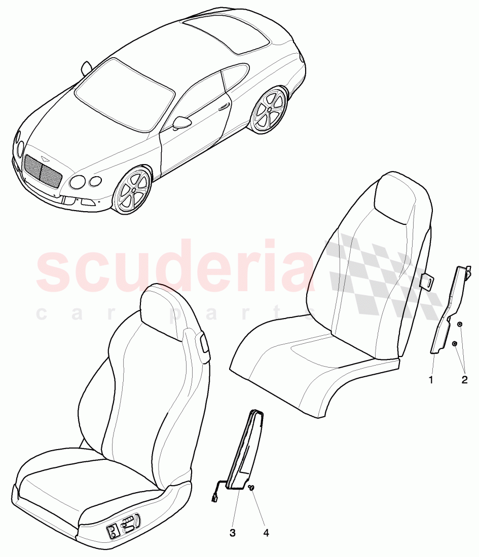 side air bag unit of Bentley Bentley Continental GT (2011-2018)