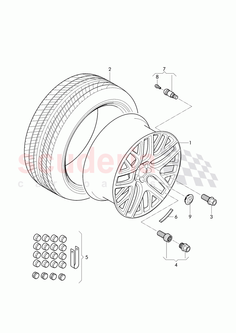 Complete wheels and tires of Bentley Bentley Continental Supersports (2017+)