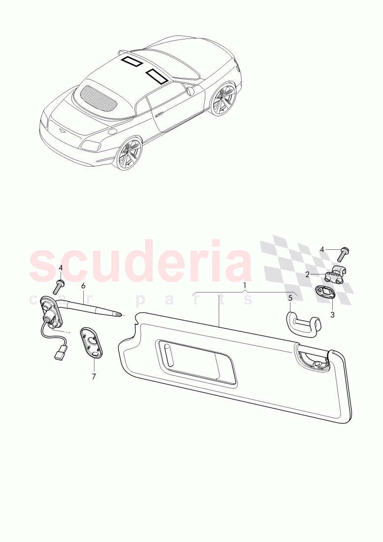 sun vizor of Bentley Bentley Continental Supersports Convertible (2017+)