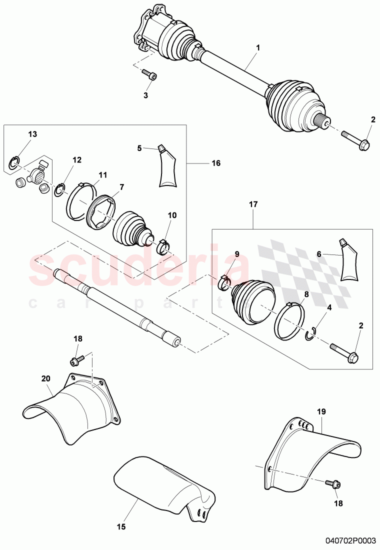 drive shaft of Bentley Bentley Continental GTC (2006-2010)