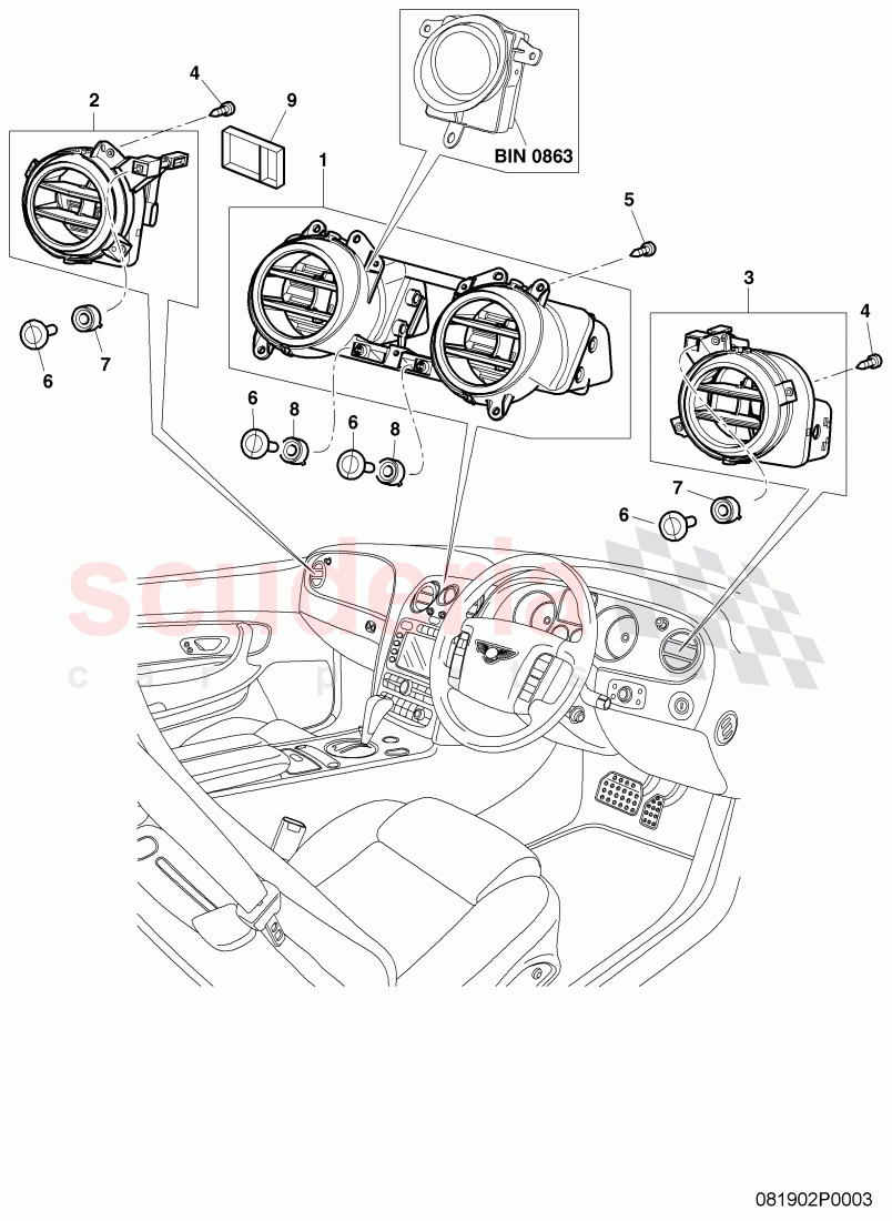 air vent of Bentley Bentley Continental Supersports (2009-2011)