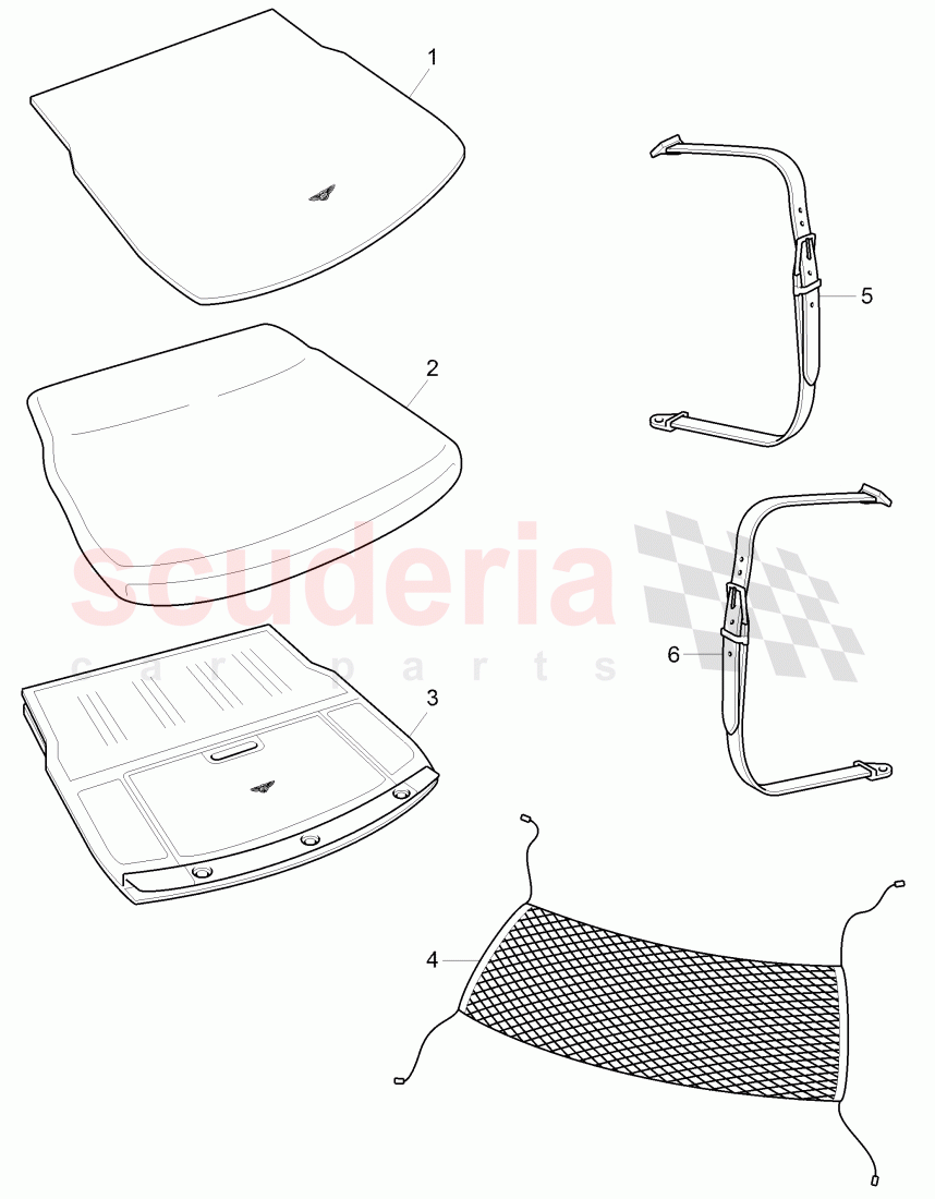 Original Accessories, (luggage compartment) of Bentley Bentley Continental GT (2003-2010)