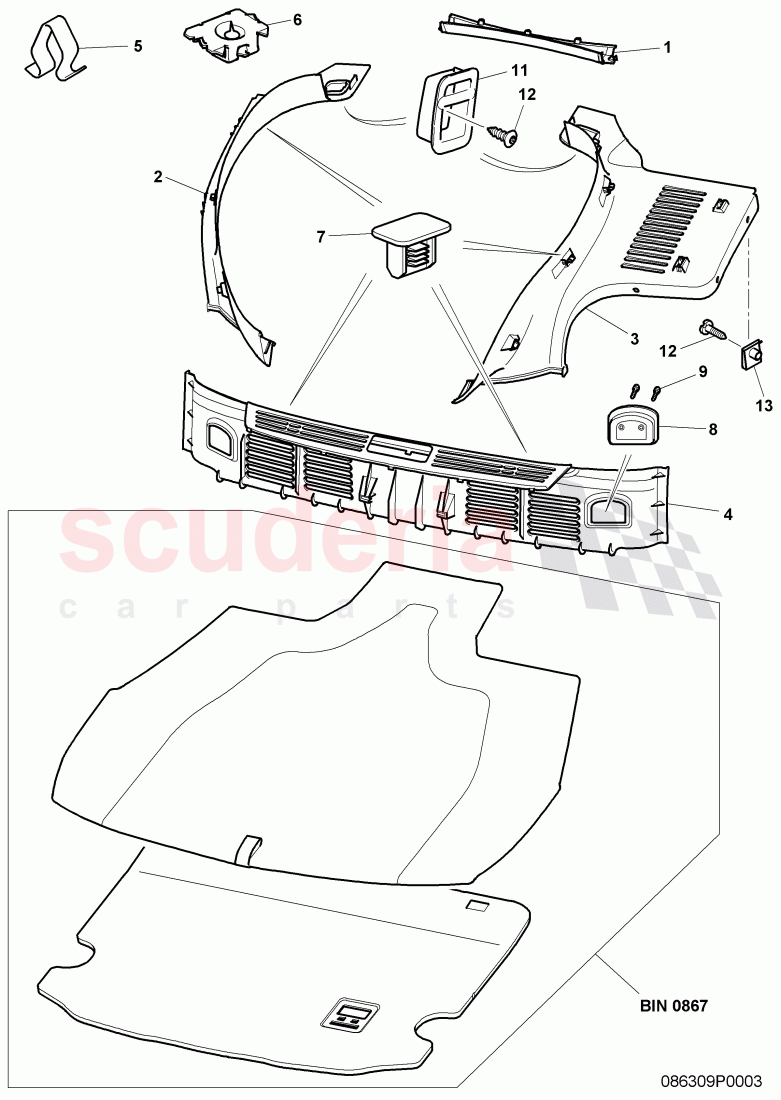 boot lining of Bentley Bentley Continental GTC (2006-2010)