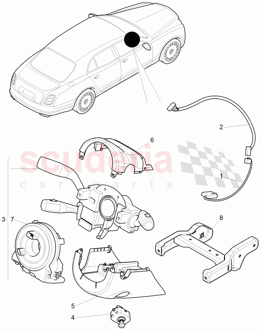 steering column switch, and trim of Bentley Bentley Mulsanne (2010+)