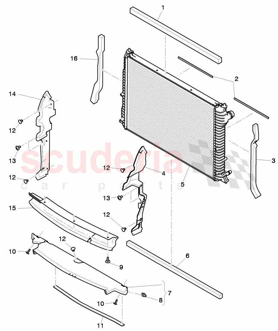 air duct, Coolant radiator, D >> - MJ 2014 of Bentley Bentley Continental GTC (2011+)