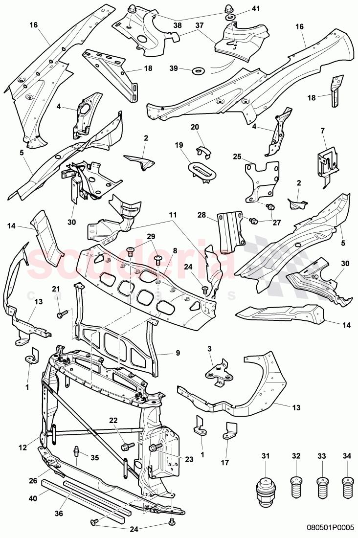 body shell, F 3W-7-041 094>>, F ZA-A-062 566>> of Bentley Bentley Continental GT (2003-2010)