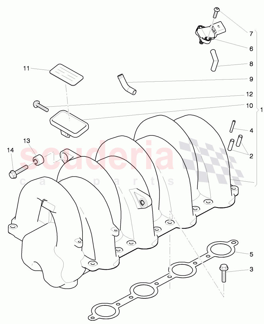 intake manifold of Bentley Bentley Mulsanne (2010+)