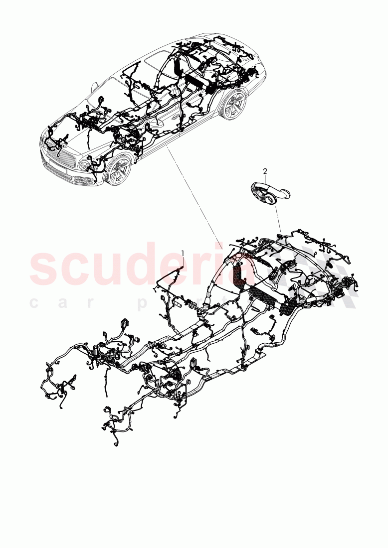 wiring harnesses, D - MJ 2017>> of Bentley Bentley Mulsanne (2010+)