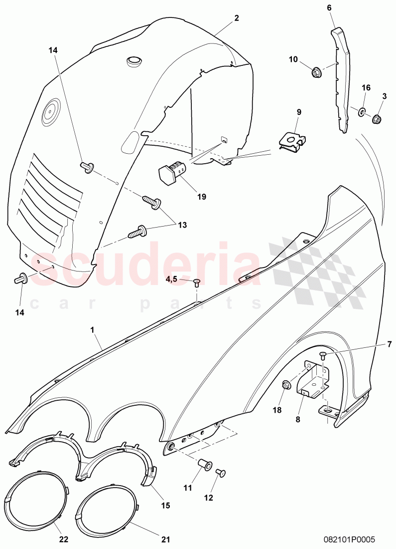 fender, D - MJ 2008>> of Bentley Bentley Continental GT (2003-2010)