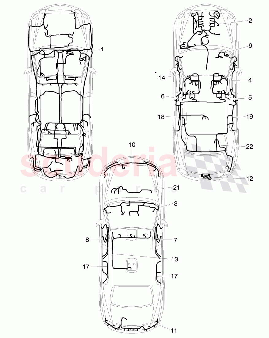 wiring harnesses, D - MJ 2012>> of Bentley Bentley Continental Flying Spur (2006-2012)