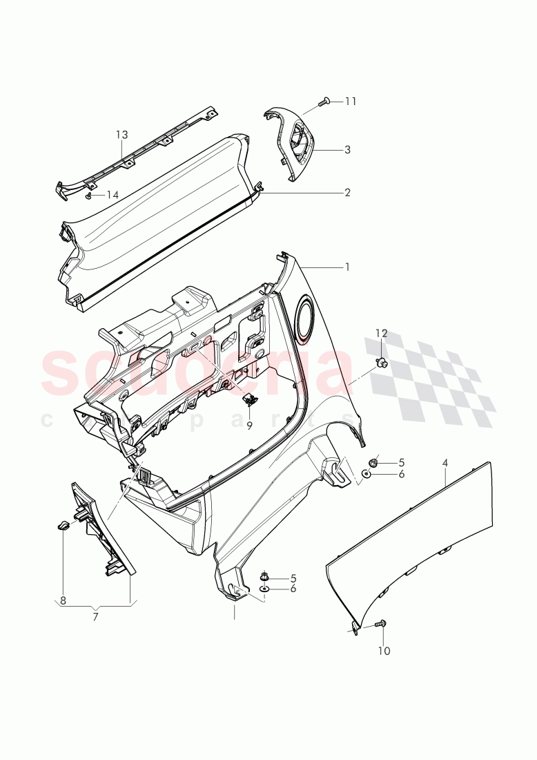 quarter trim panel of Bentley Bentley Continental GT (2011-2018)