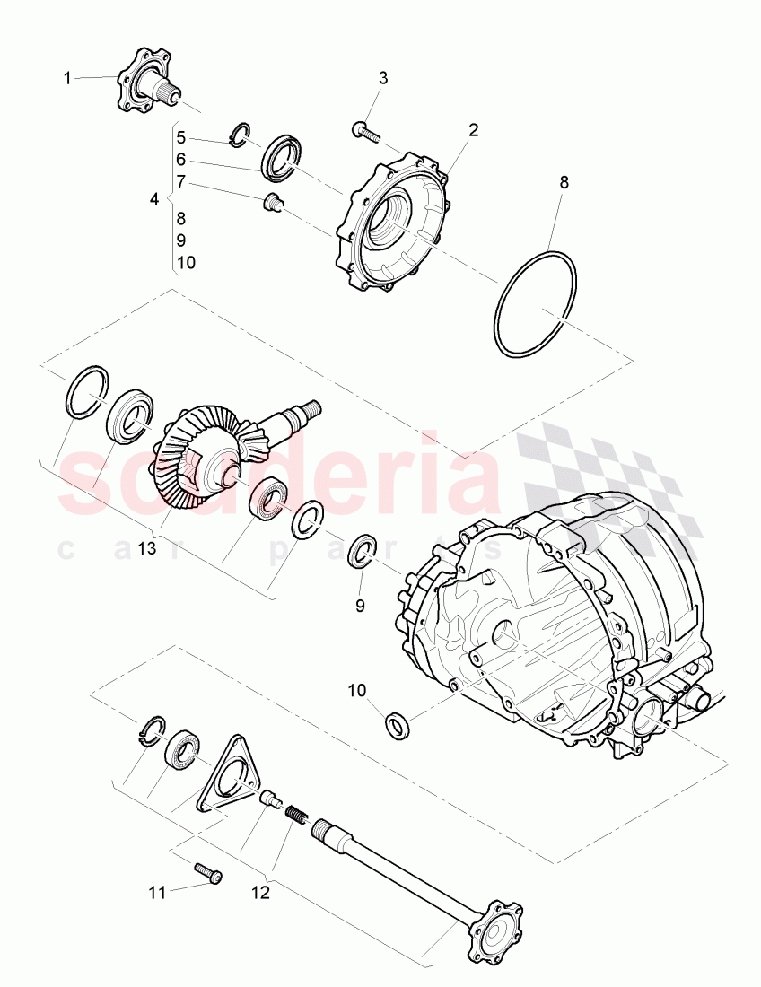 small parts kit, for front axle differential, 6 speed automatic transmission of Bentley Bentley Continental GTC (2011+)