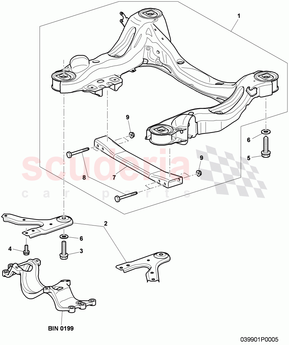 sub frame of Bentley Bentley Continental GT (2003-2010)