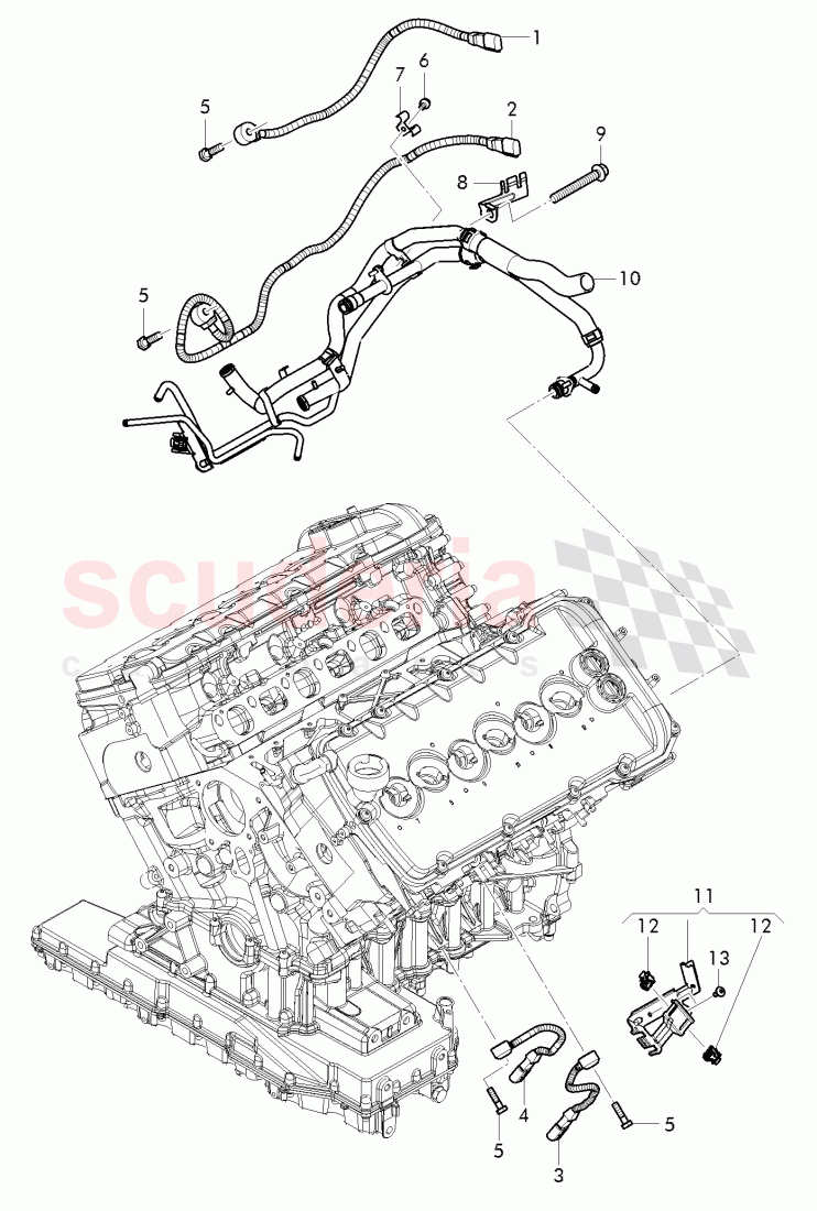 knock sensor, Bracket for knock sensor of Bentley Bentley Continental Flying Spur (2013+)