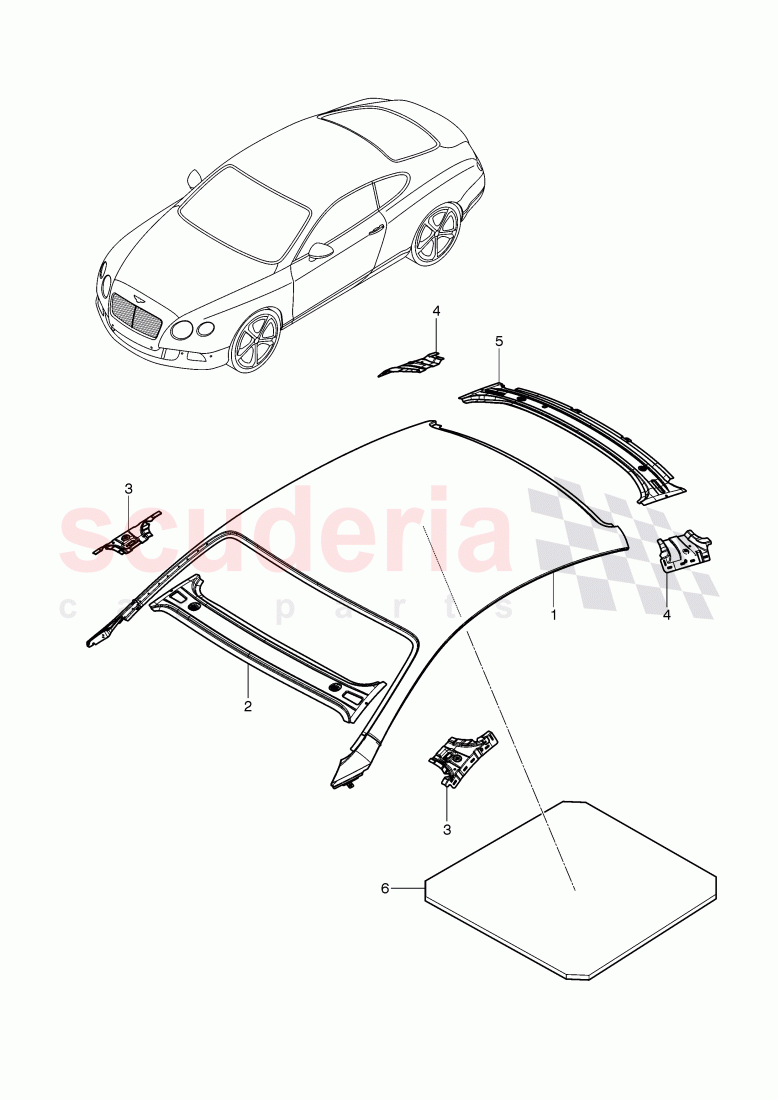 roof of Bentley Bentley Continental GT (2011-2018)