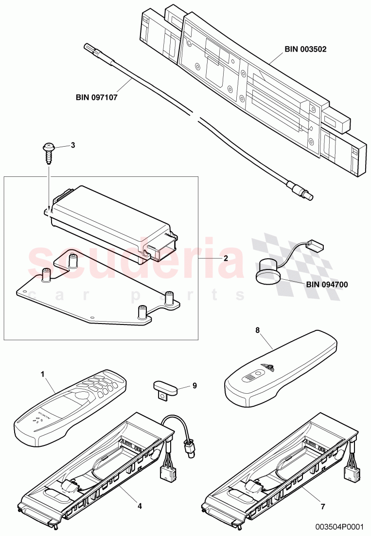 Electric parts for mobile, phone preparation, F >> 3W-5-025 146 of Bentley Bentley Continental GT (2003-2010)