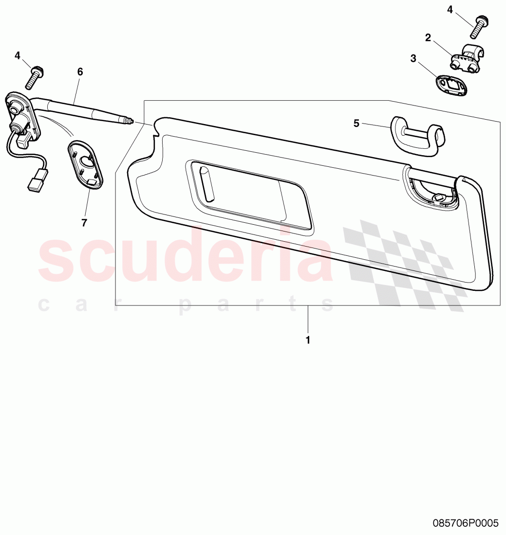 Grab Handle and Sun Visor of Bentley Bentley Continental GTC (2006-2010)