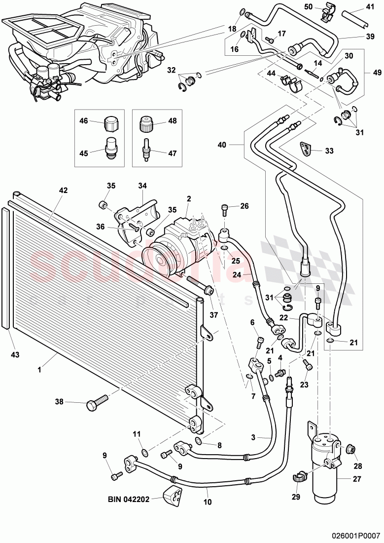 air conditioner compressor, air condtioner condenser, refrigerant circuit, Engine bay, D >> - MJ 2011 of Bentley Bentley Continental Supersports (2009-2011)