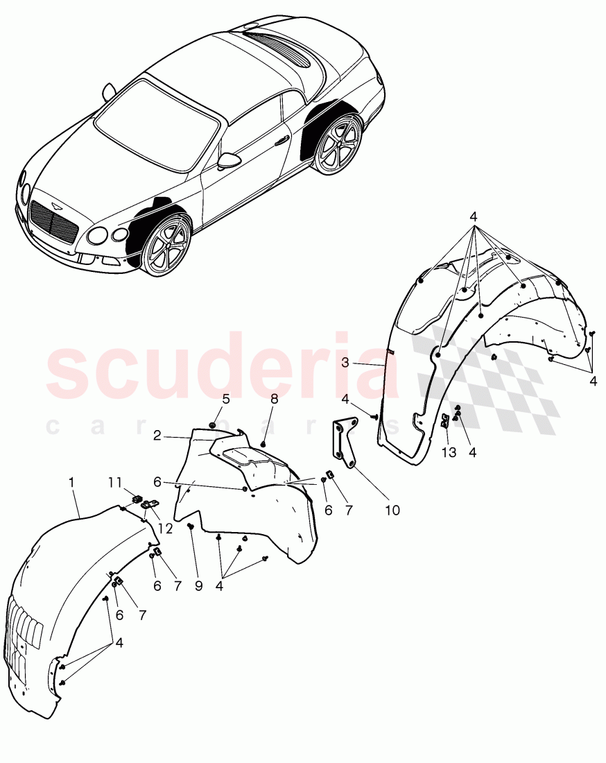 wheelhouse protector of Bentley Bentley Continental GTC (2011+)