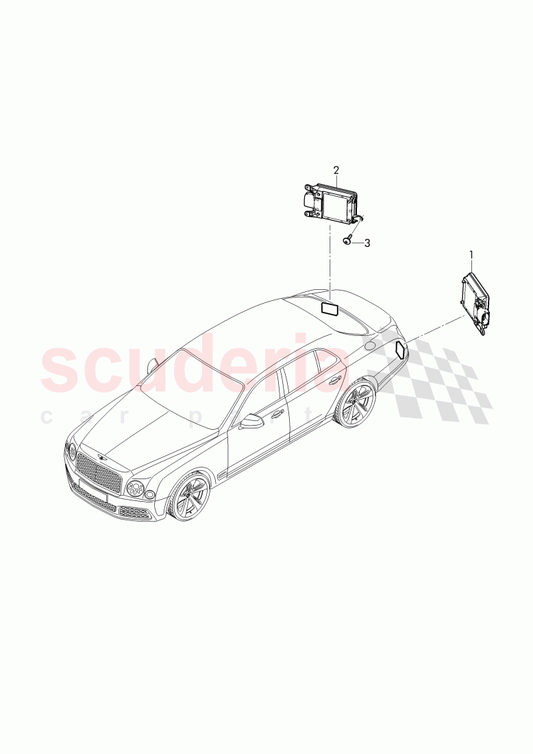 control unit for lane change assist, D - MJ 2017>> of Bentley Bentley Mulsanne (2010+)