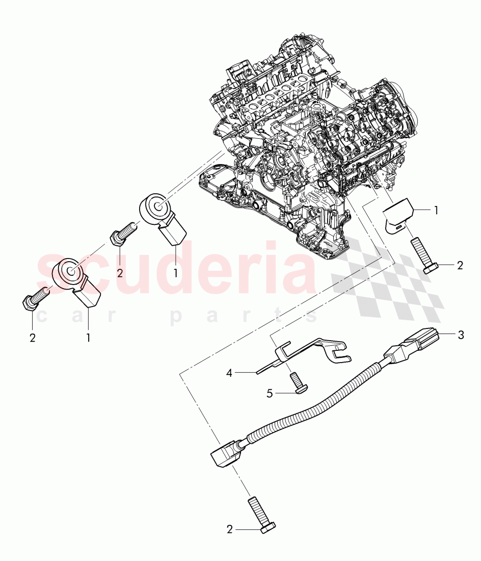 knock sensor, knock sensor with harness of Bentley Bentley Continental Flying Spur (2013+)