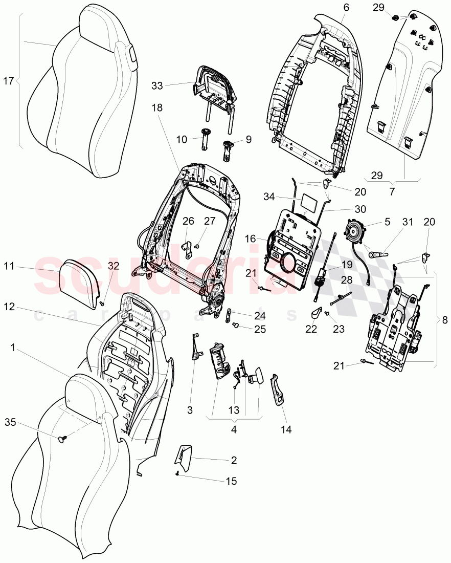 seat, backrest cushion with cover, headrest, D >> - MJ 2014 of Bentley Bentley Continental GT (2011-2018)