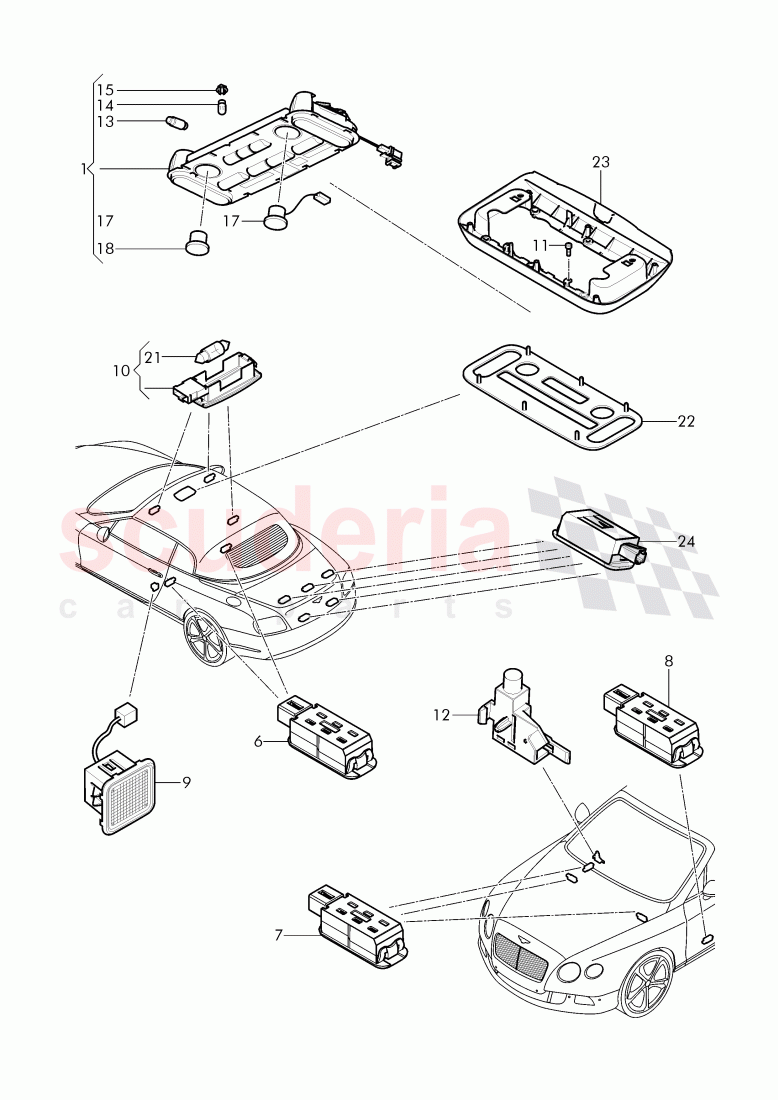 illumination in, vehicles interior of Bentley Bentley Continental Supersports Convertible (2017+)