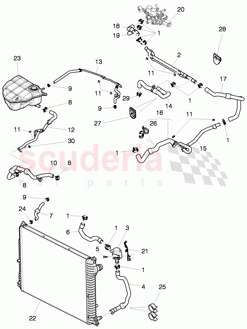 Coolant hoses and pipes, Engine bay, D >> - MJ 2014 of Bentley Bentley Continental GT (2011-2018)