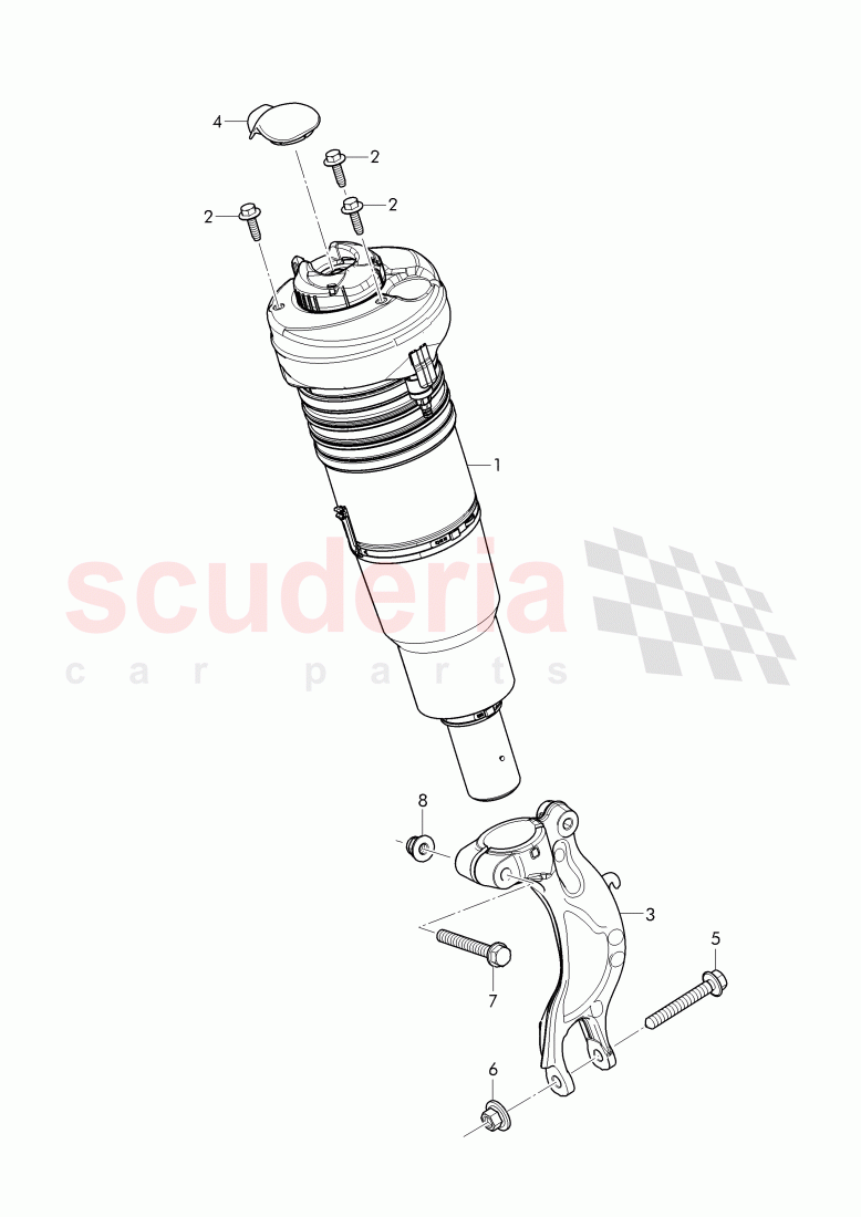 suspension strut, complete of Bentley Bentley Bentayga (2015+)